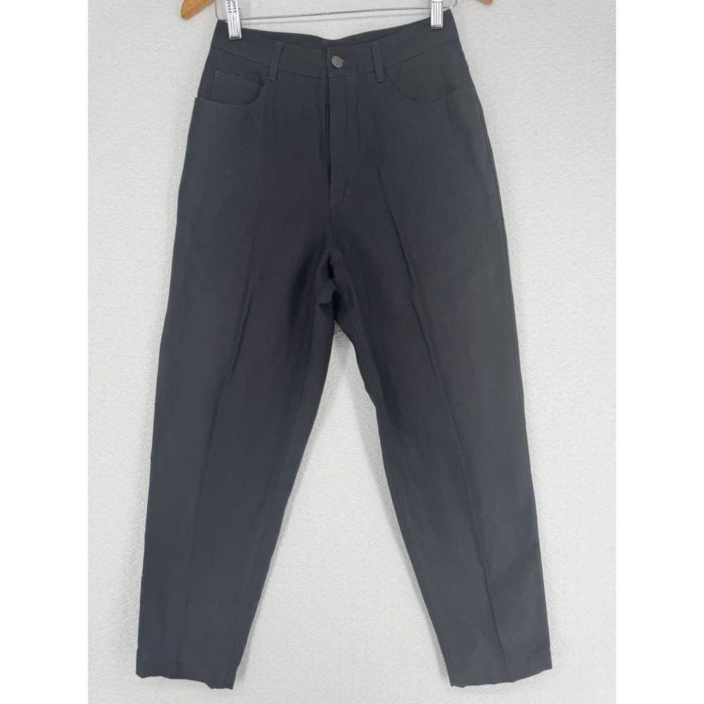 Talbots Womens Size 6 Black Irish Linen Pants Straight  Ankle Pants Career